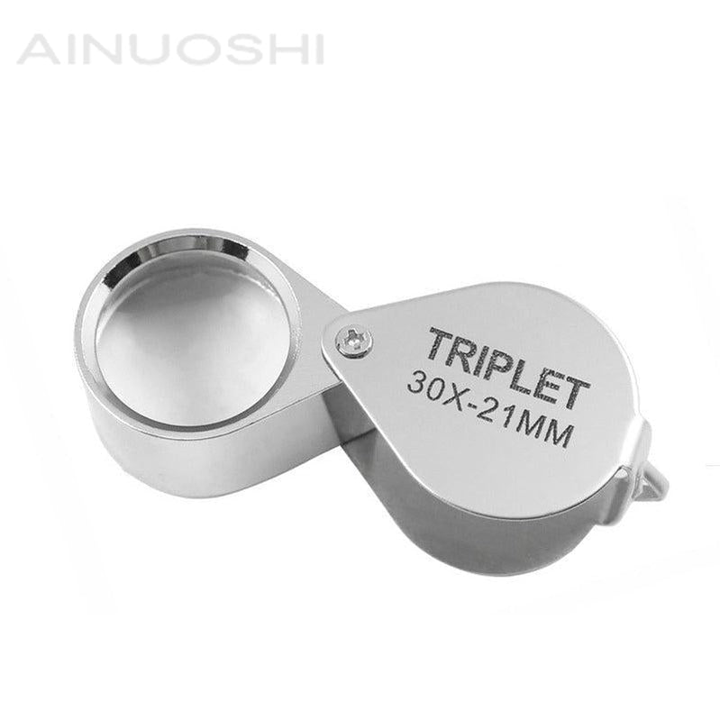 30X Magnifying Glass Loupe Triplet